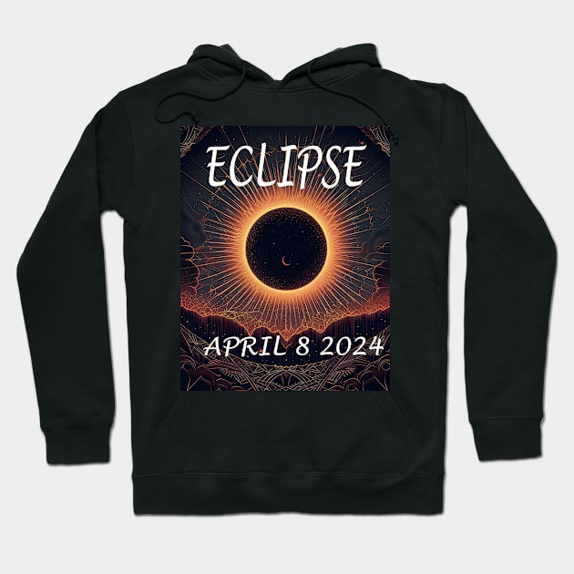 Solar Eclipse 2024 Hoodie by Obotan Mmienu